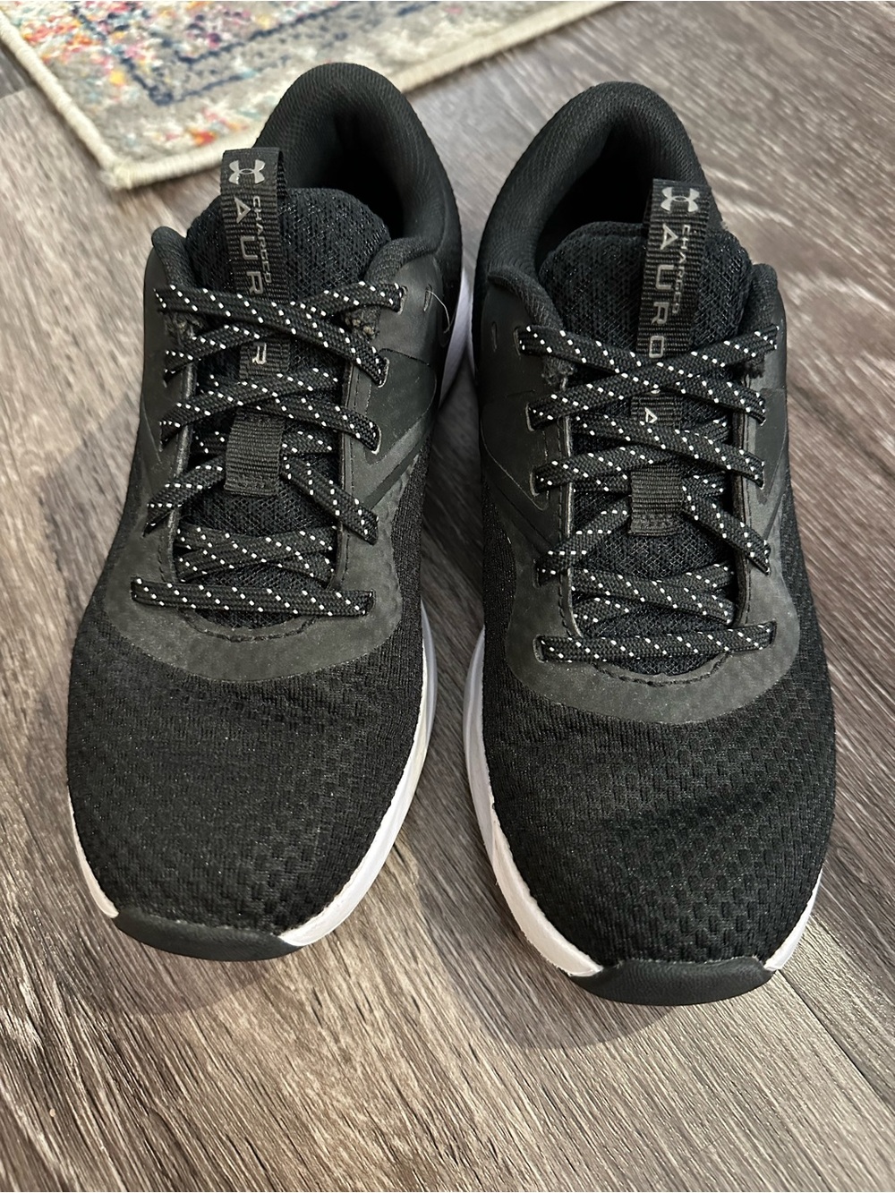 Under Armour Charged Aurora Cross Trainers Black/White Lightweight Sneakers 6.5 View 5